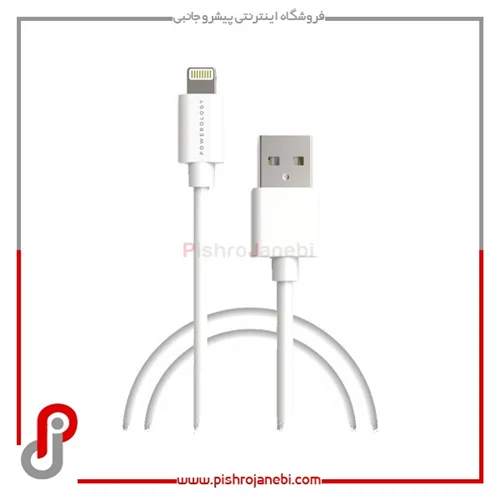 کابل شارژ تبدیل USB به لایتنینگ پاورولوجی Powerology مدل P3BLWH طول 3 متر رنگ سفید