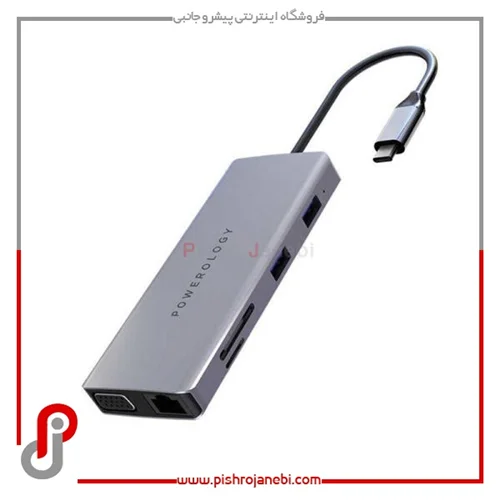 هاب 11 پورت USB-C پاورولوجی Powerology مدل P11CHBGY